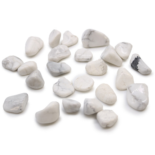 Small African Tumble Stone - White Howlite - Magnesite